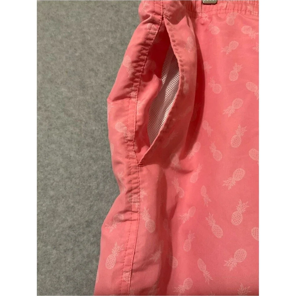 Maamgic Men's Pink Swim Trunks with Pineapple Motif Sz M